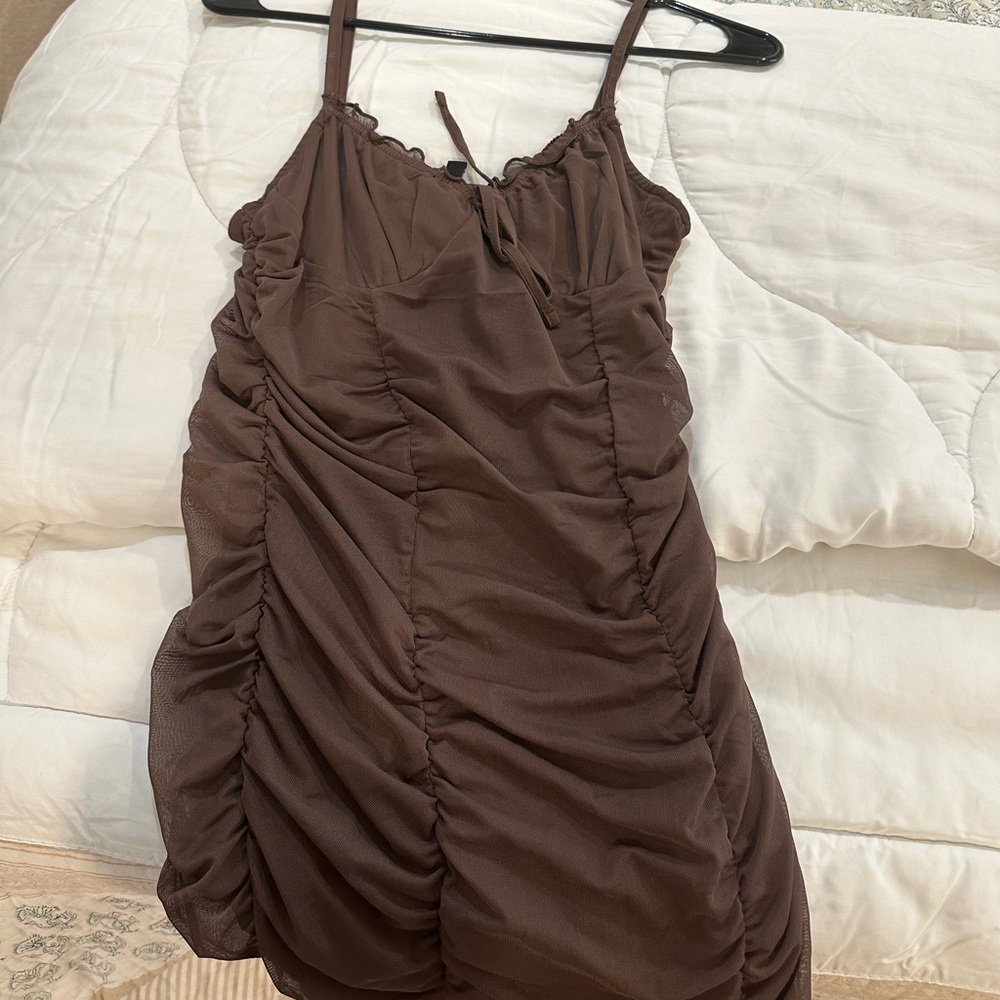 H&M brown dress